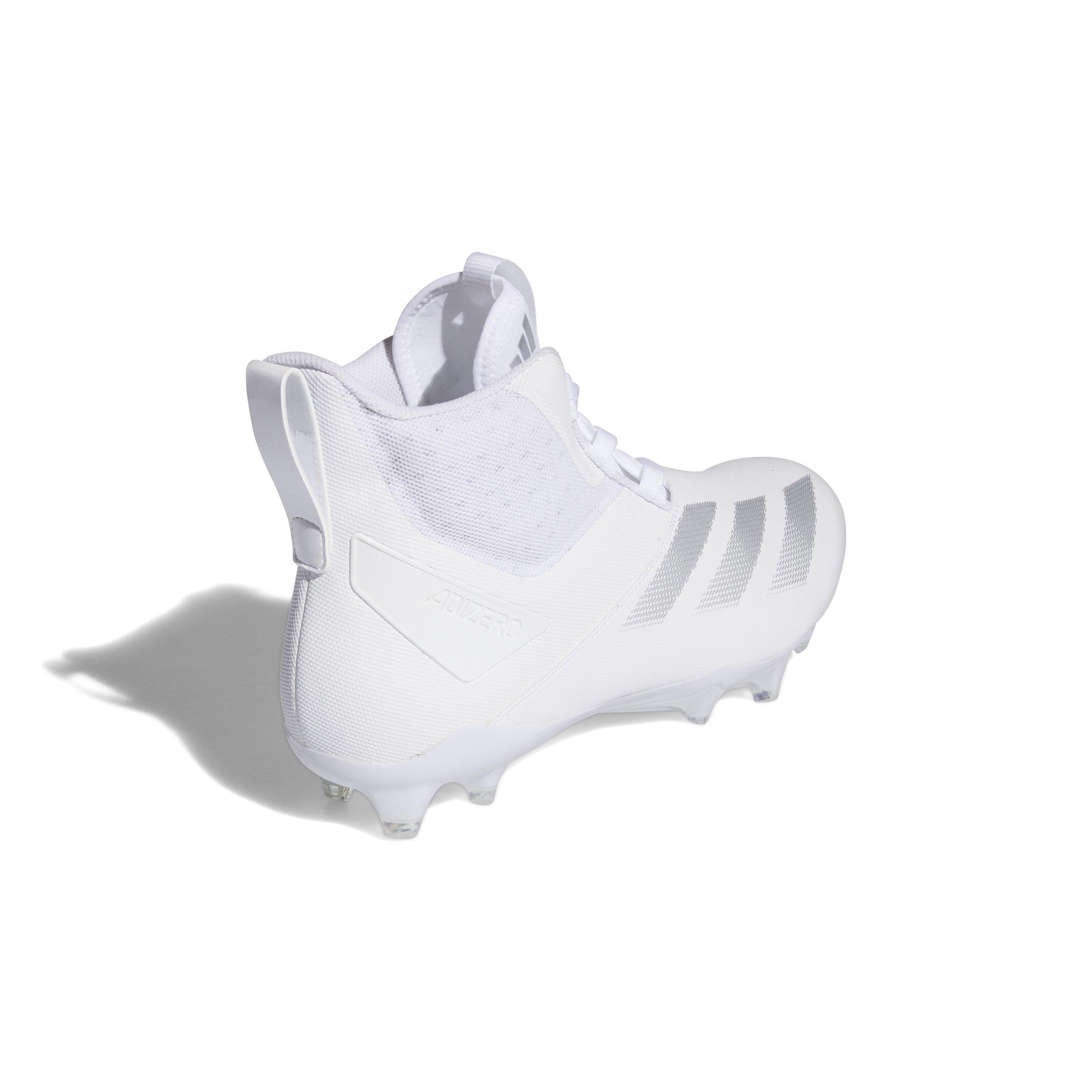 adidas Adizero Chaos Lineman "Ftwr White/Silver Metallic/Ftwr White" Men's Football Cleat - WHITE/SILVER/WHITE Thumbnail View 4