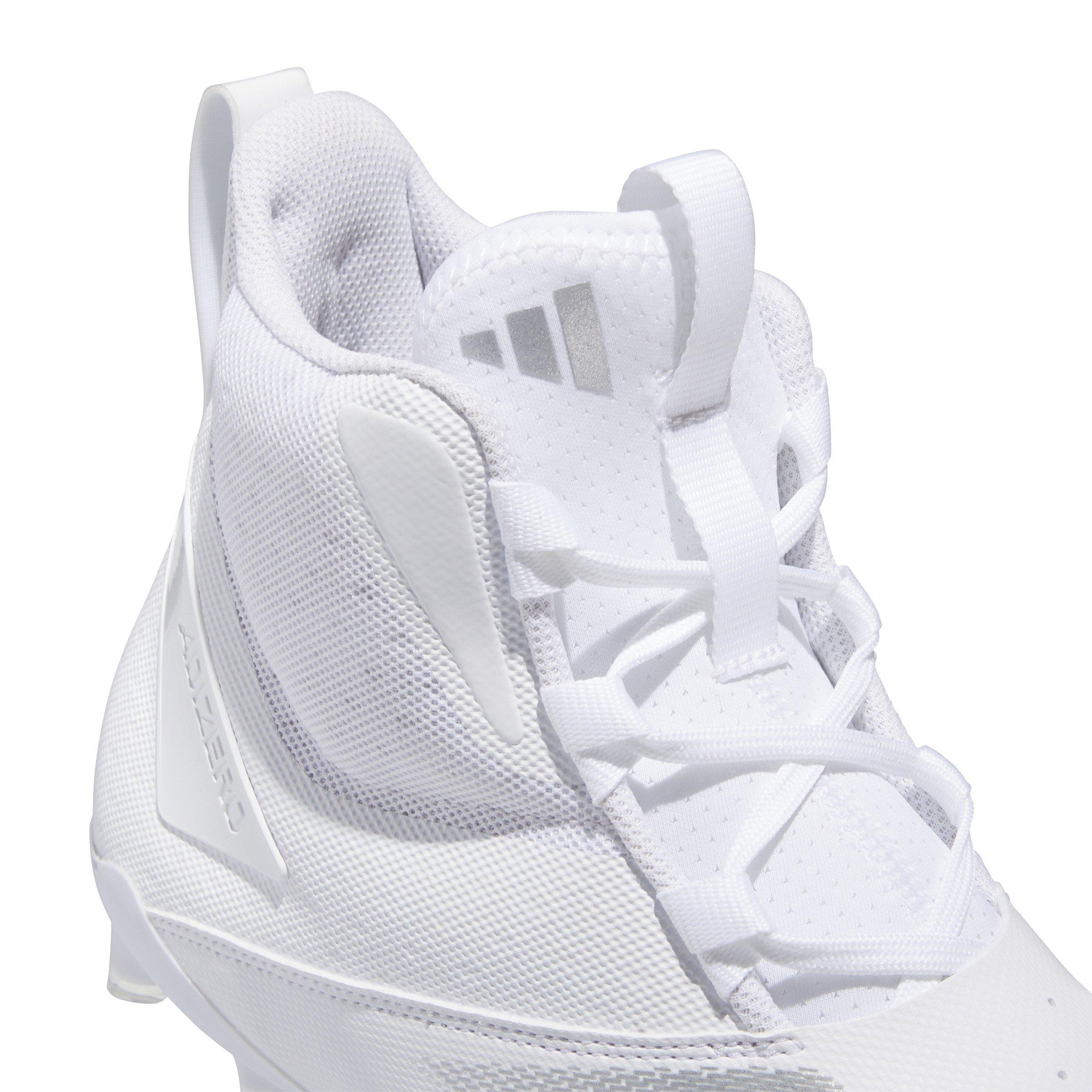 adidas Adizero Chaos Lineman "Ftwr White/Silver Metallic/Ftwr White" Men's Football Cleat - WHITE/SILVER/WHITE Thumbnail View 8