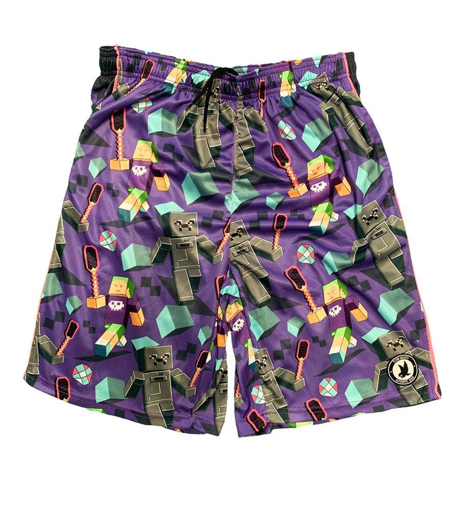 Flow Society Flowcraft Big Boys' Purple Attack Shorts