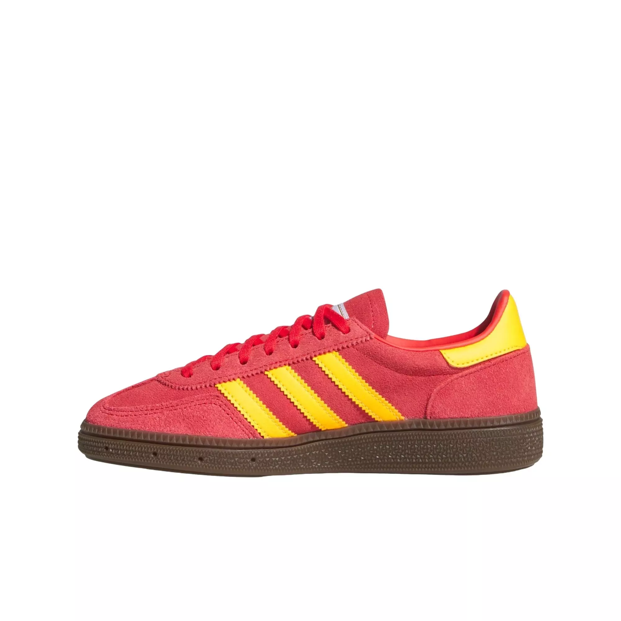adidas Originals Handball Spezial "Semi Lucid Red/Lucid Tangerine/Gum 5" Grade School Boys' Shoe - RED/TANGERINE/GUM