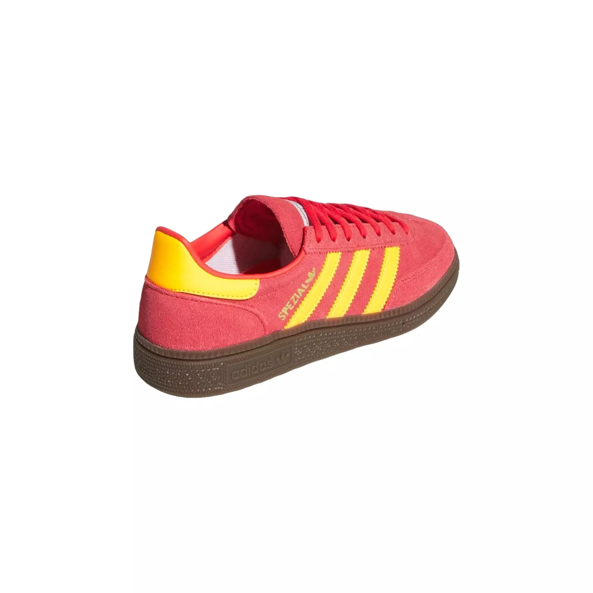 adidas Originals Handball Spezial "Semi Lucid Red/Lucid Tangerine/Gum 5" Grade School Boys' Shoe - RED/TANGERINE/GUM
