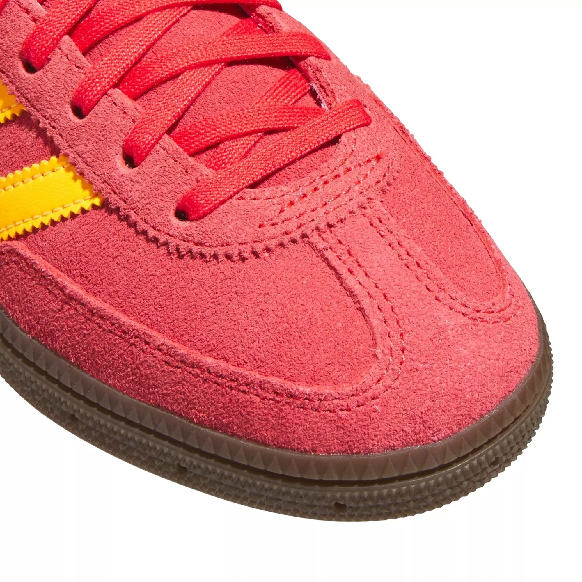 adidas Originals Handball Spezial "Semi Lucid Red/Lucid Tangerine/Gum 5" Grade School Boys' Shoe - RED/TANGERINE/GUM