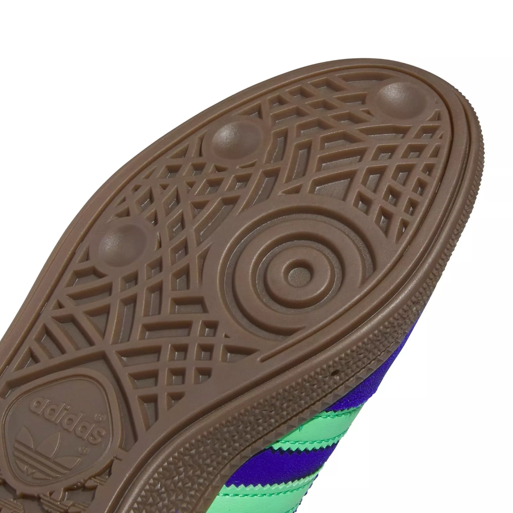 adidas Originals Handball Spezial "Lucid Blue/Semi Screaming Green/Gum Grade School Boys' Shoe - BLUE/GREEN/GUM