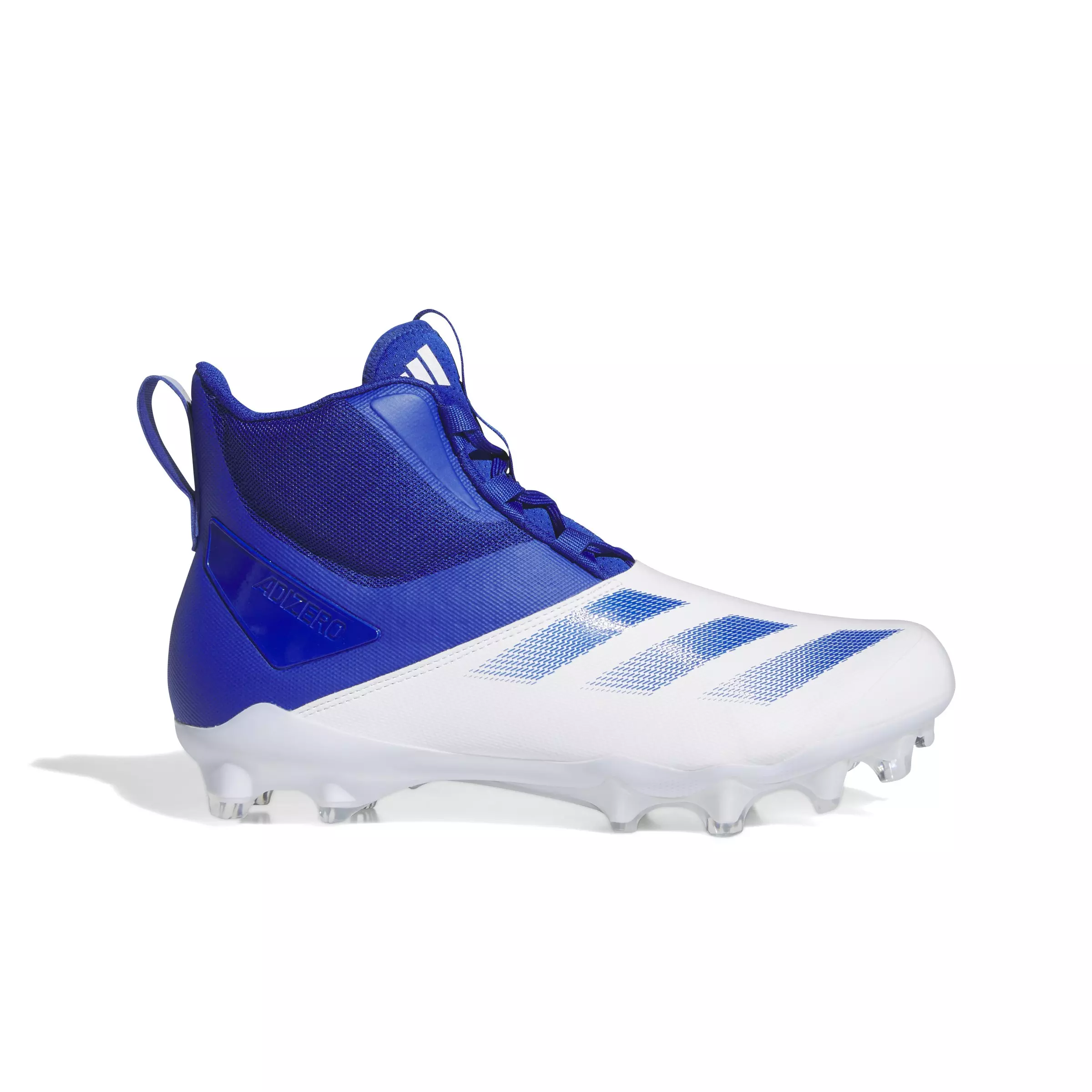 adidas Adizero Chaos Lineman "Ftwr White/Team Royal Blue/Ftwr White" Men's Football Cleat - WHITE/BLUE/WHITE