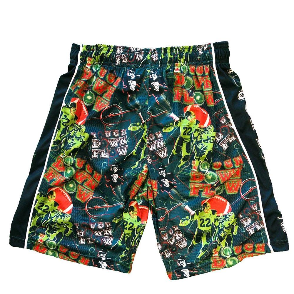 Flow Society Touch Down Flow Big Boys' Green Attack Shorts