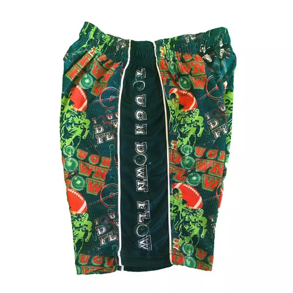 Flow Society Big Boys' Touch Down Flow Attack Shorts - Green - GREEN