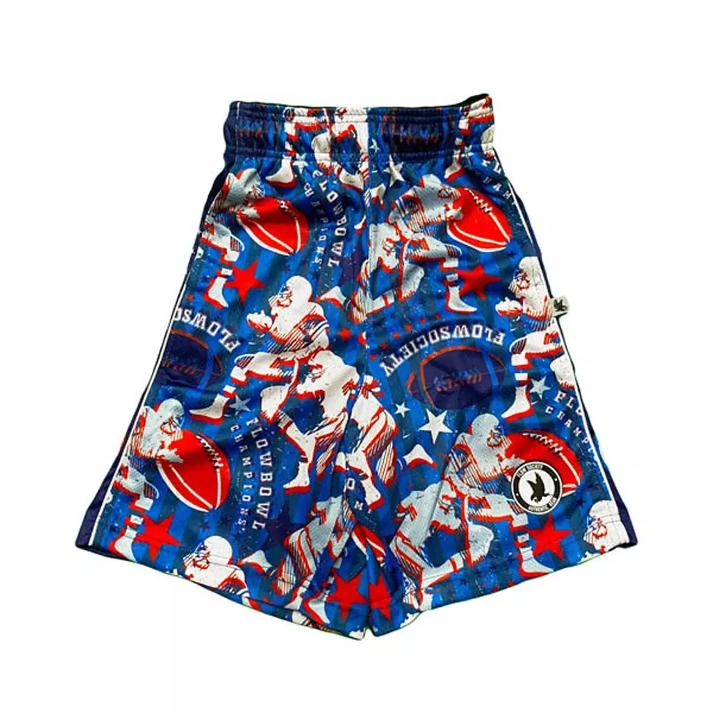 Flow Society Big Boys' Flow Bowl Football Attack Shorts - Blue - BLUE