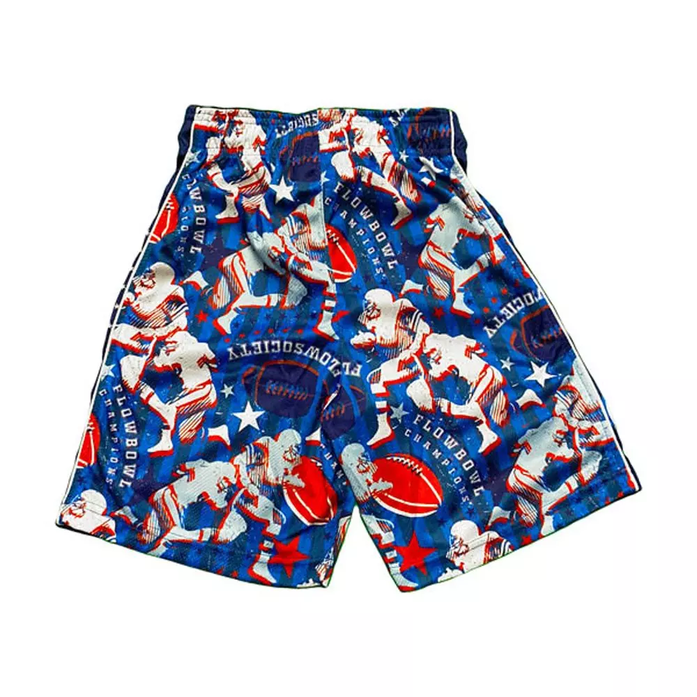 Flow Society Big Boys' Flow Bowl Football Attack Shorts - Blue - BLUE