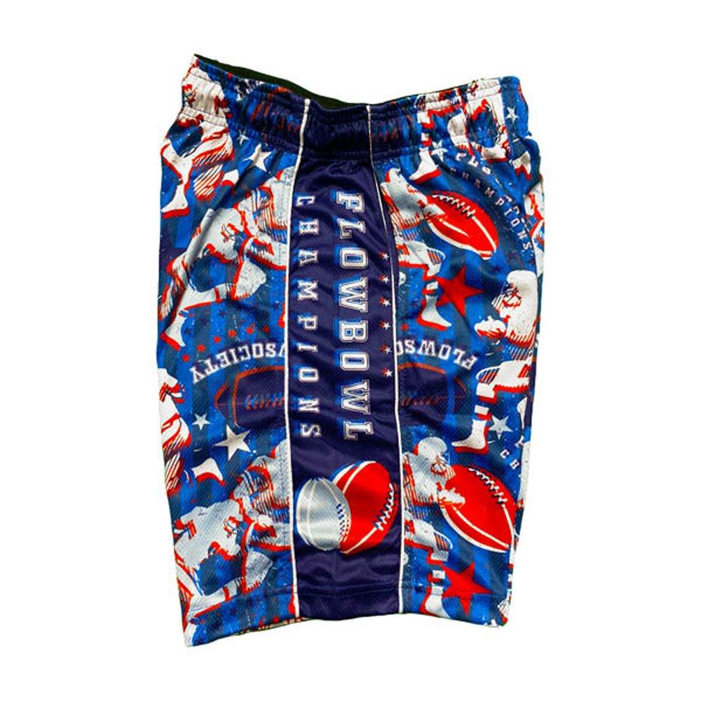 Flow Society Big Boys' Flow Bowl Football Attack Shorts - Blue - BLUE Thumbnail View 3