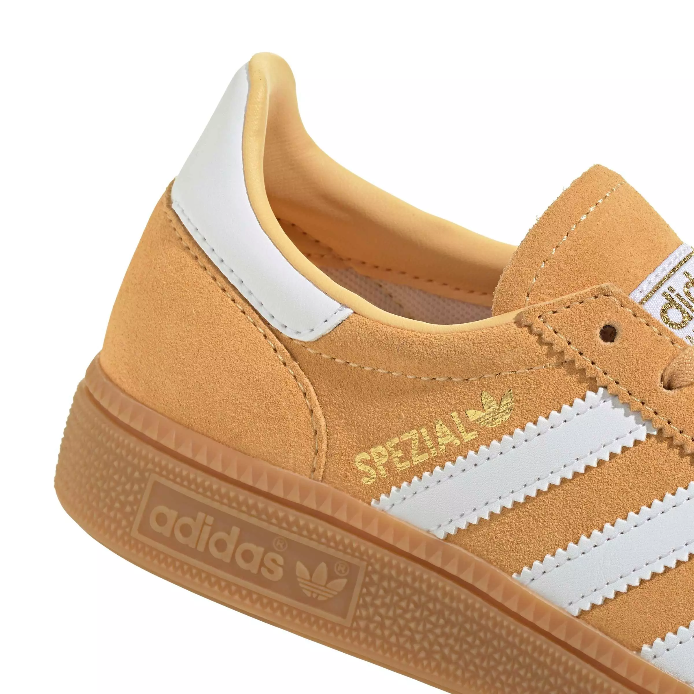 adidas Originals Handball Spezial "Semi Ice Tangerine/Ftwr White/Gum 3" Grade School Boys' Shoe - TANGERINE/WHITE/GUM