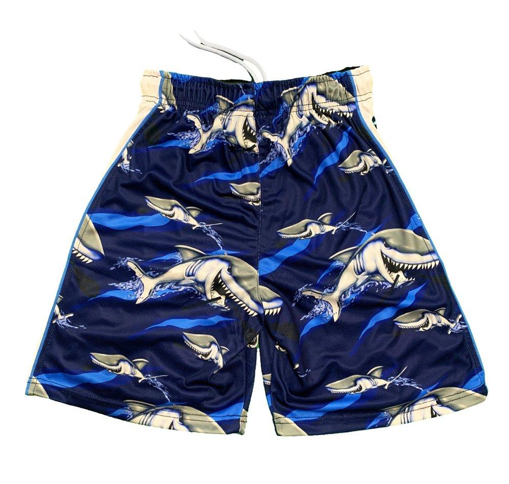Flow Society Big Boys' Great White Flow Attack Shorts - Blue - BLUE Thumbnail View 2