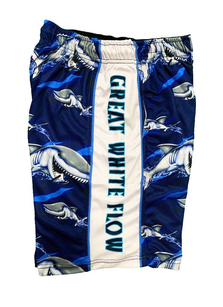 Flow Society Big Boys' Great White Flow Attack Shorts - Blue - BLUE Thumbnail View 3