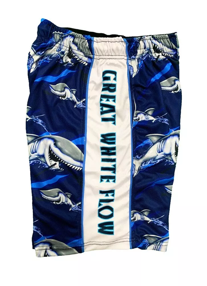 Flow Society Big Boys' Great White Flow Attack Shorts - Blue - BLUE