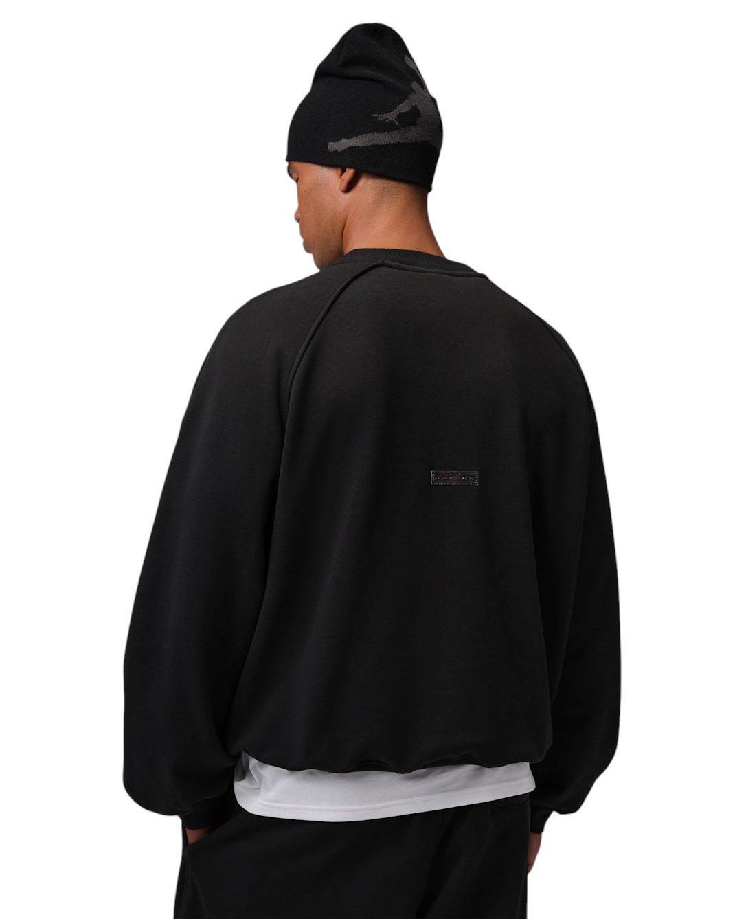 Jordan Men's Flight Fleece Crew-Neck Sweatshirt - Black - BLACK