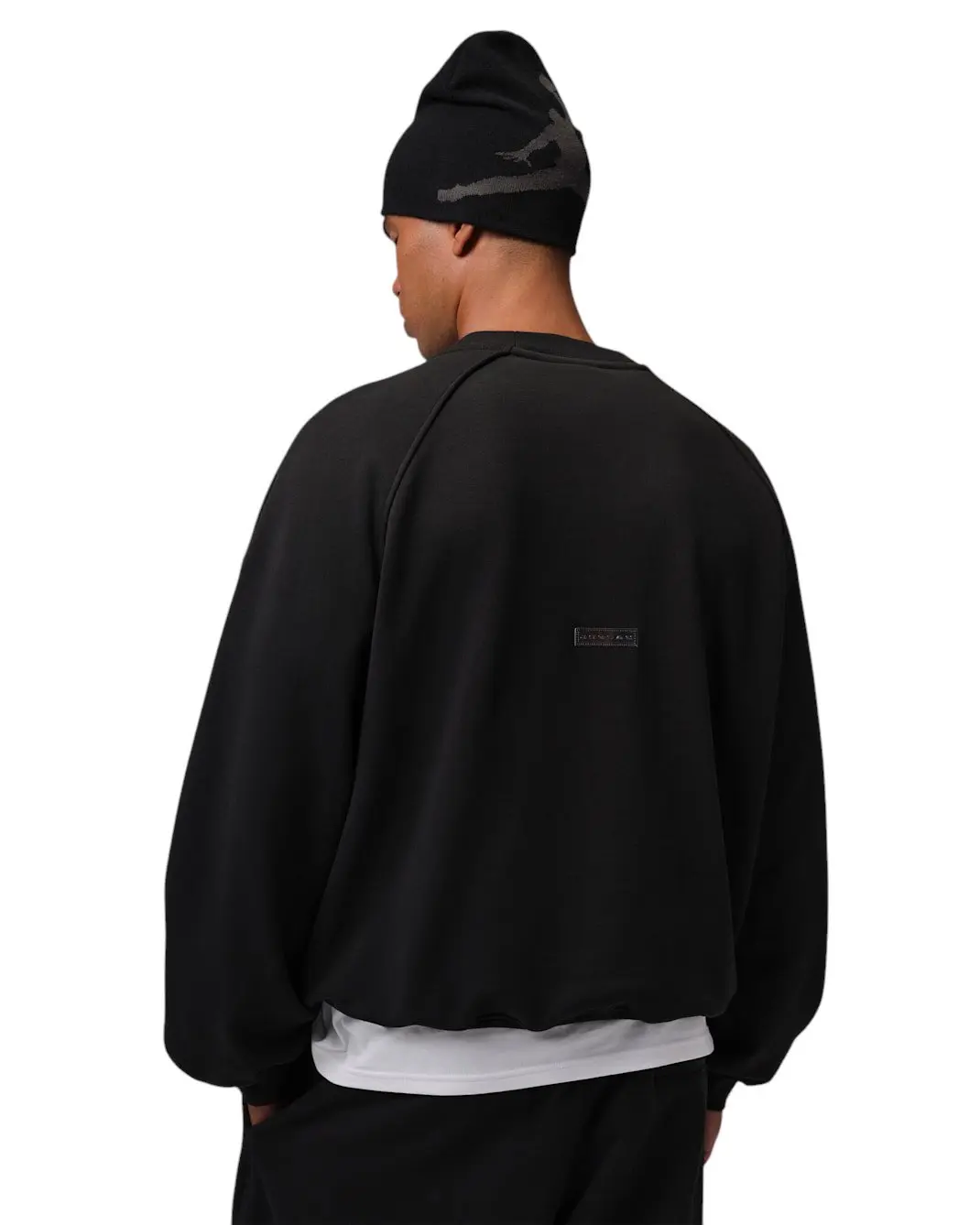 Jordan Men's Flight Fleece Crew-Neck Sweatshirt - Black - BLACK