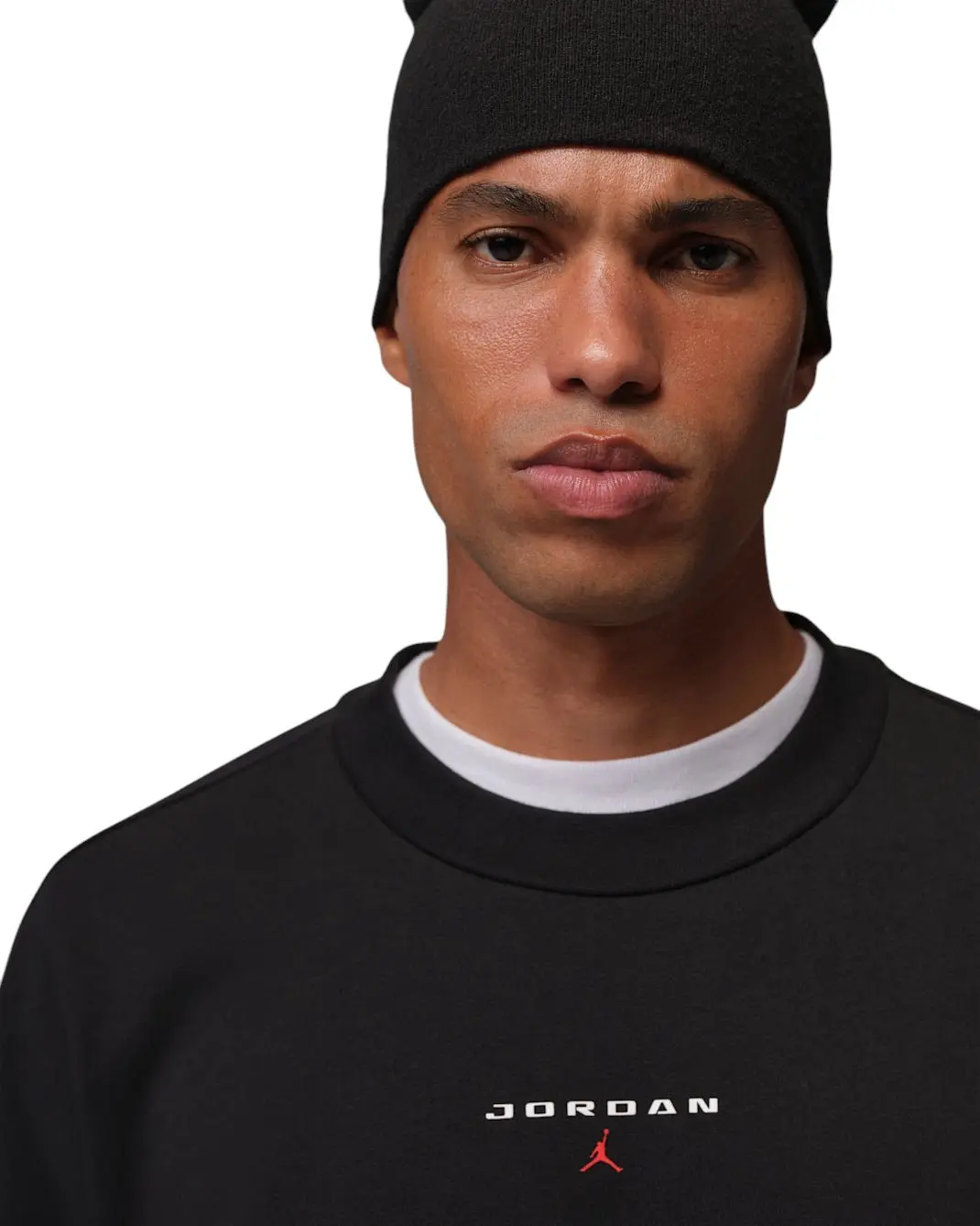 Jordan Men's Flight Fleece Crew-Neck Sweatshirt - Black - BLACK