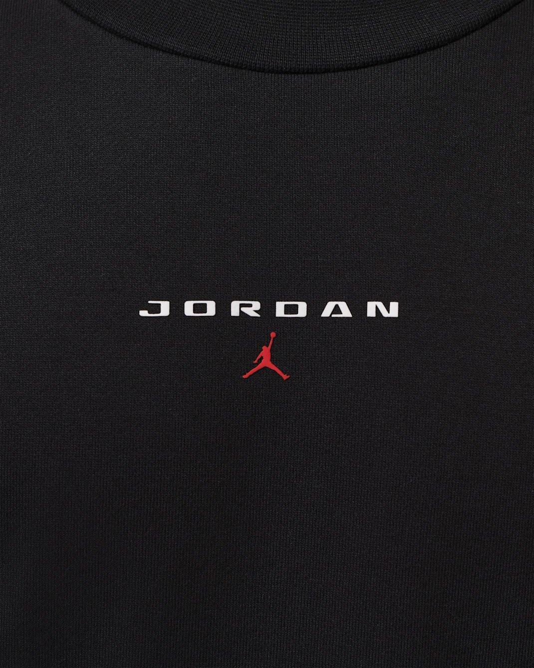 Jordan Men's Flight Fleece Crew-Neck Sweatshirt - Black - BLACK