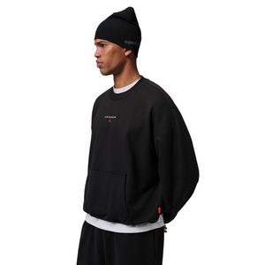 Jordan Men's Flight Fleece Crew-Neck Sweatshirt - Black - BLACK