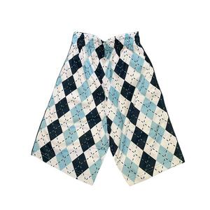 Flow Society Big Boys' Blue & White Argyle Attack Shorts