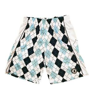 Flow Society Big Boys' Blue & White Argyle Attack Shorts