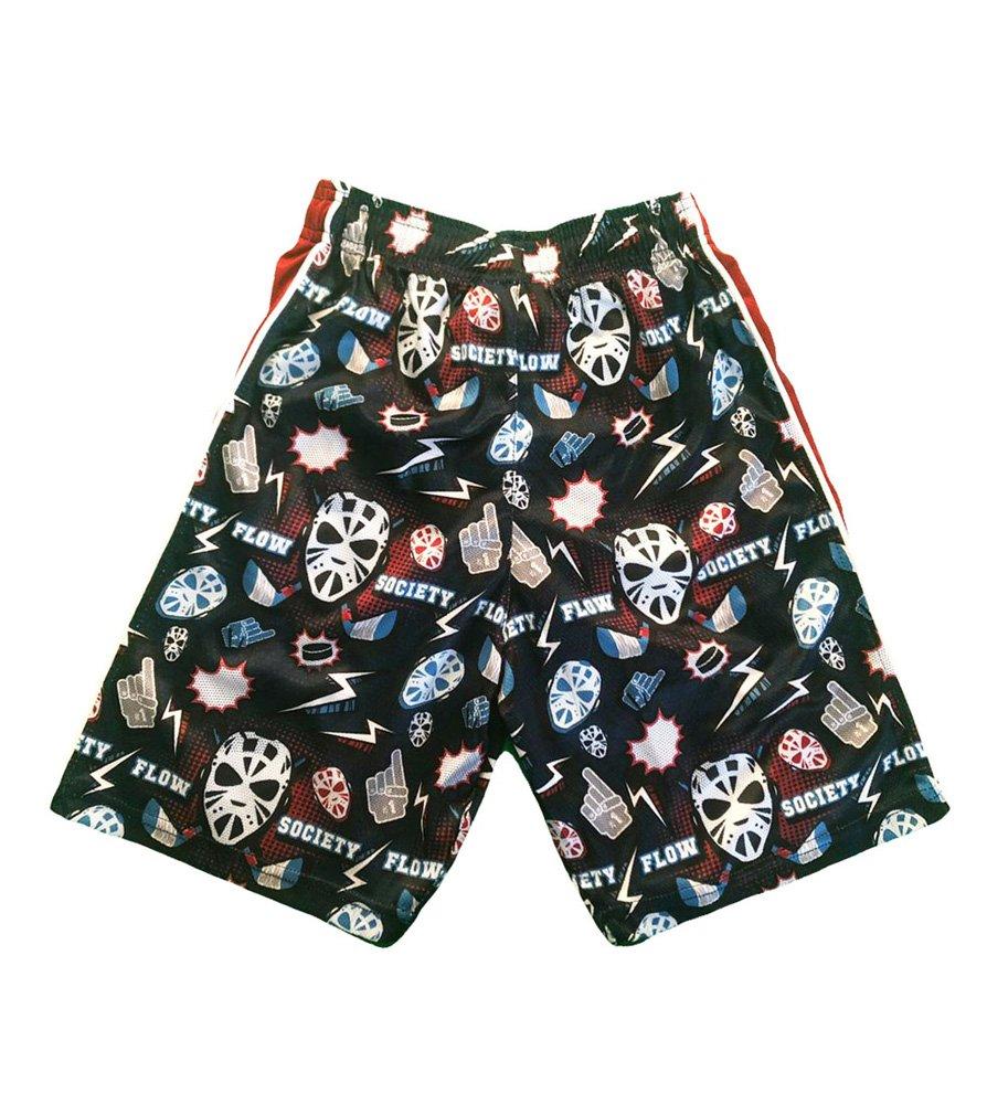 Flow Society Black Hat Trick Big Boys' Black Attack Shorts