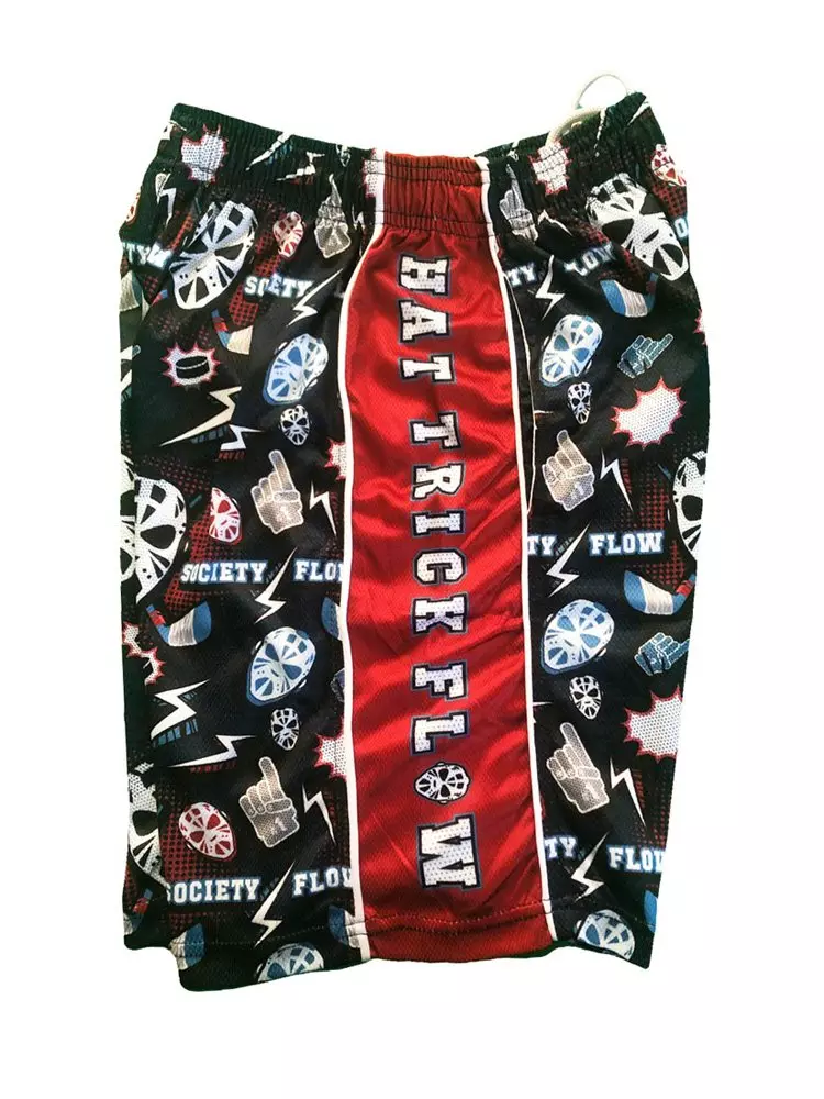 Flow Society Big Boys' Black Hat Trick Attack Shorts - Black - BLACK