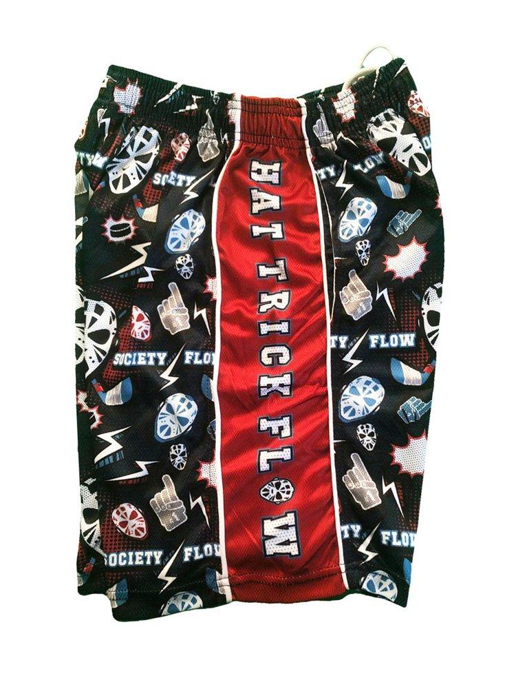 Flow Society Black Hat Trick Big Boys' Black Attack Shorts
