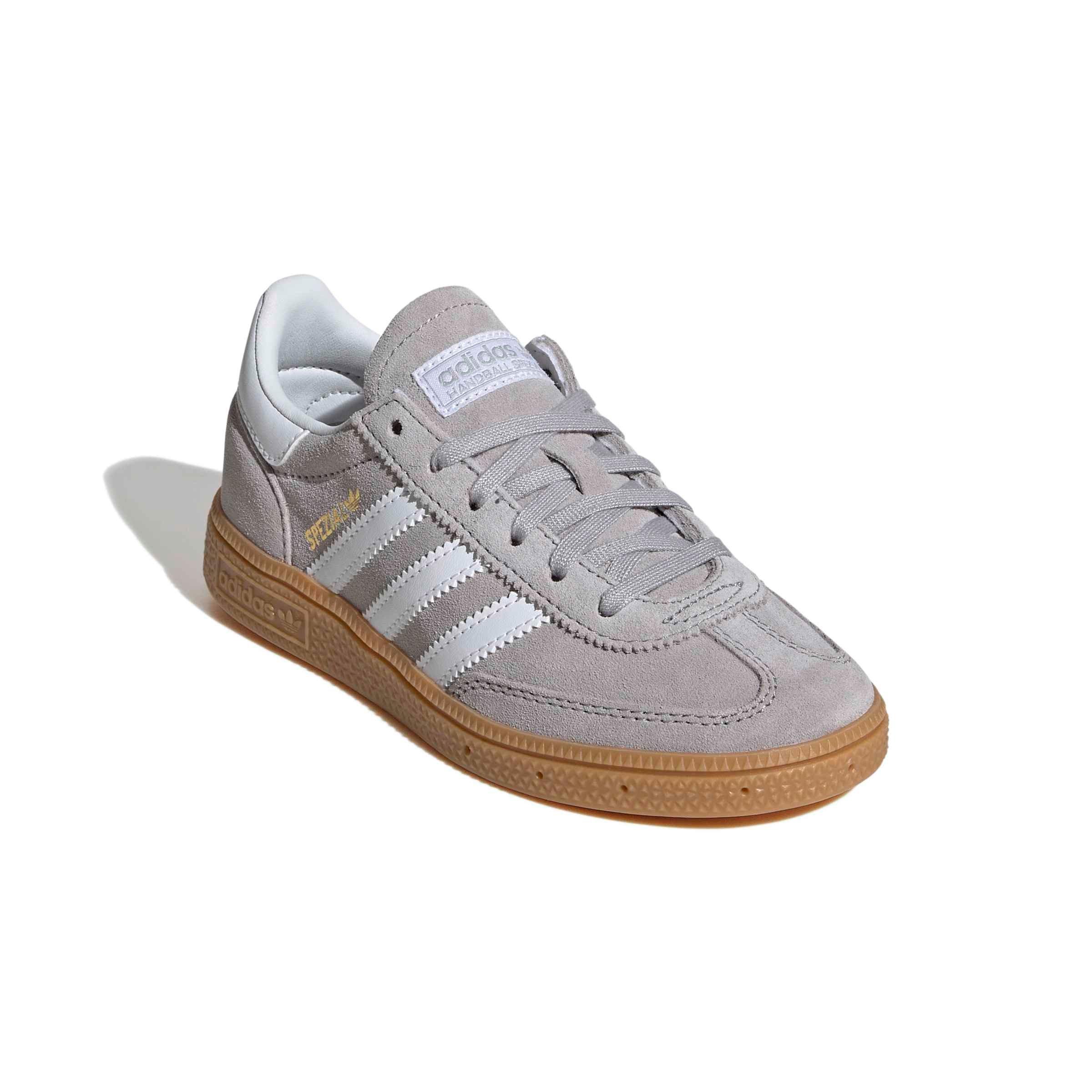 adidas Originals Handball Spezial "Grey Two/Ftwr White/Gum 3" Preschool Boys' Shoe - GREY/WHITE/GUM Thumbnail View 3