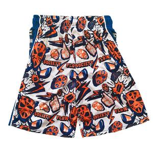Flow Society Big Boys' White Hat Trick Flow Shorts