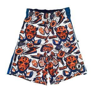 Flow Society Big Boys' White Hat Trick Flow Shorts