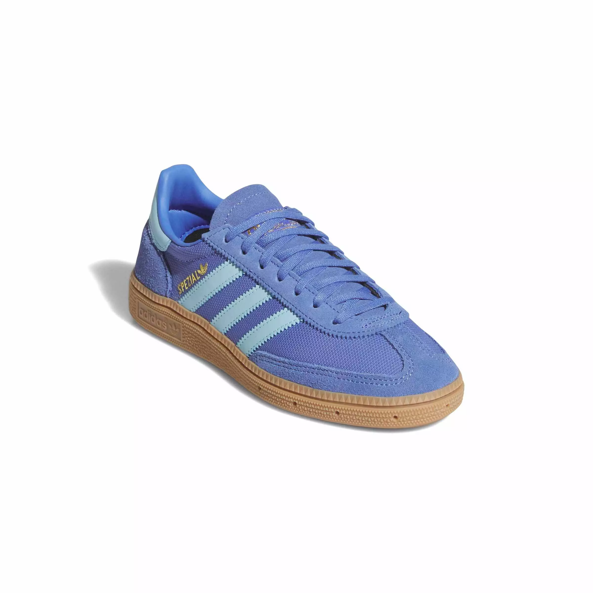 adidas Originals Handball Spezial "Real Lilac/Icey Blue/Gum 4" Grade School Girls' Shoe - LILAC/BLUE/GUM