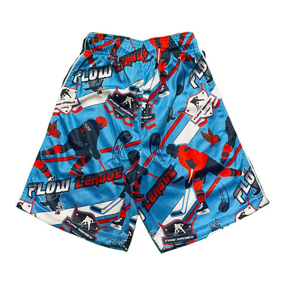 Flow Society Flow Hockey League Big Boys' Sky Blue Shorts