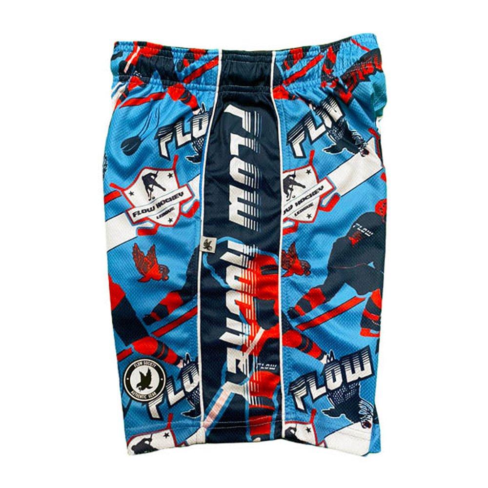 Flow Society Big Boys' Flow Hockey League Shorts - Sky Blue - SKY BLUE Thumbnail View 3