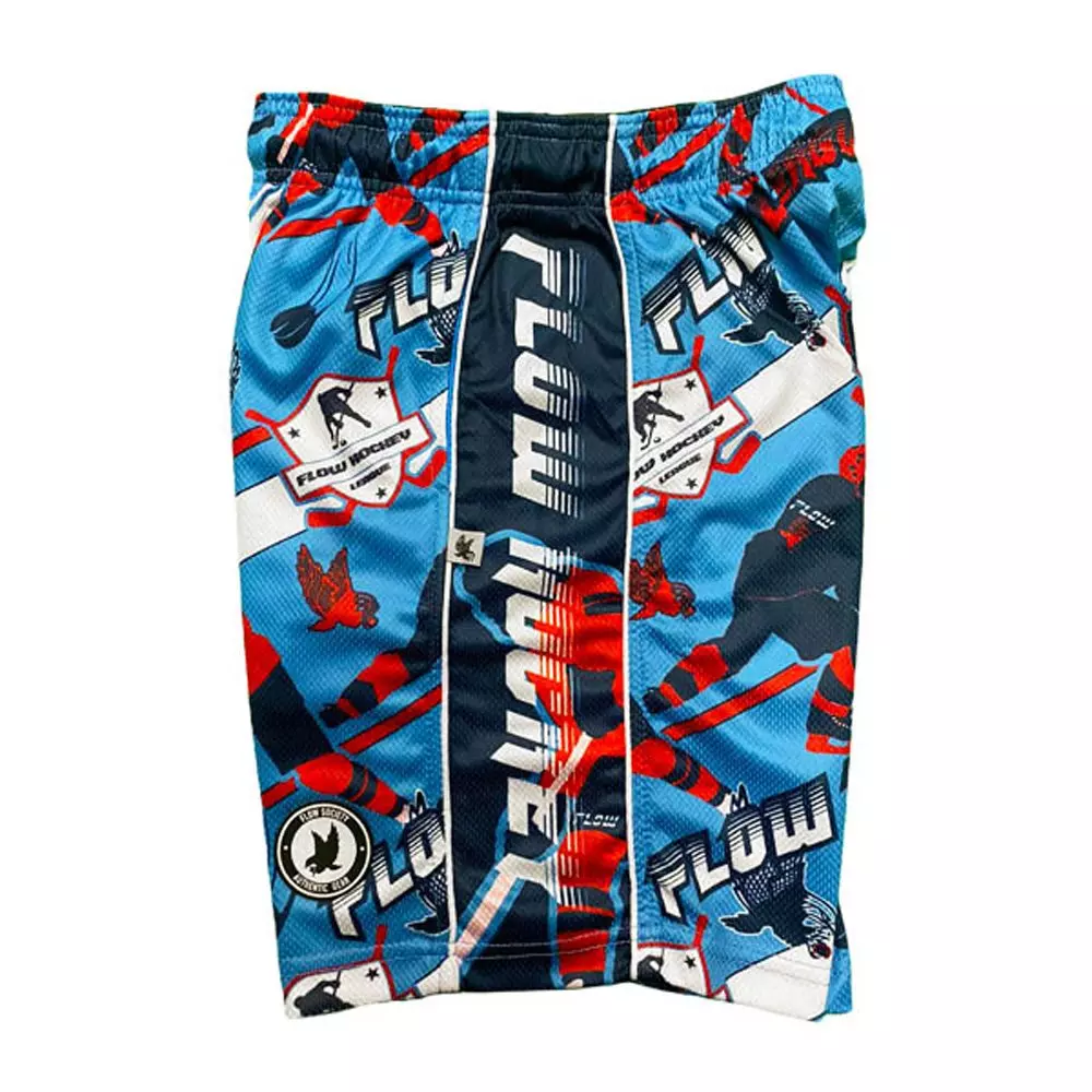 Flow Society Big Boys' Flow Hockey League Shorts - Sky Blue - SKY BLUE