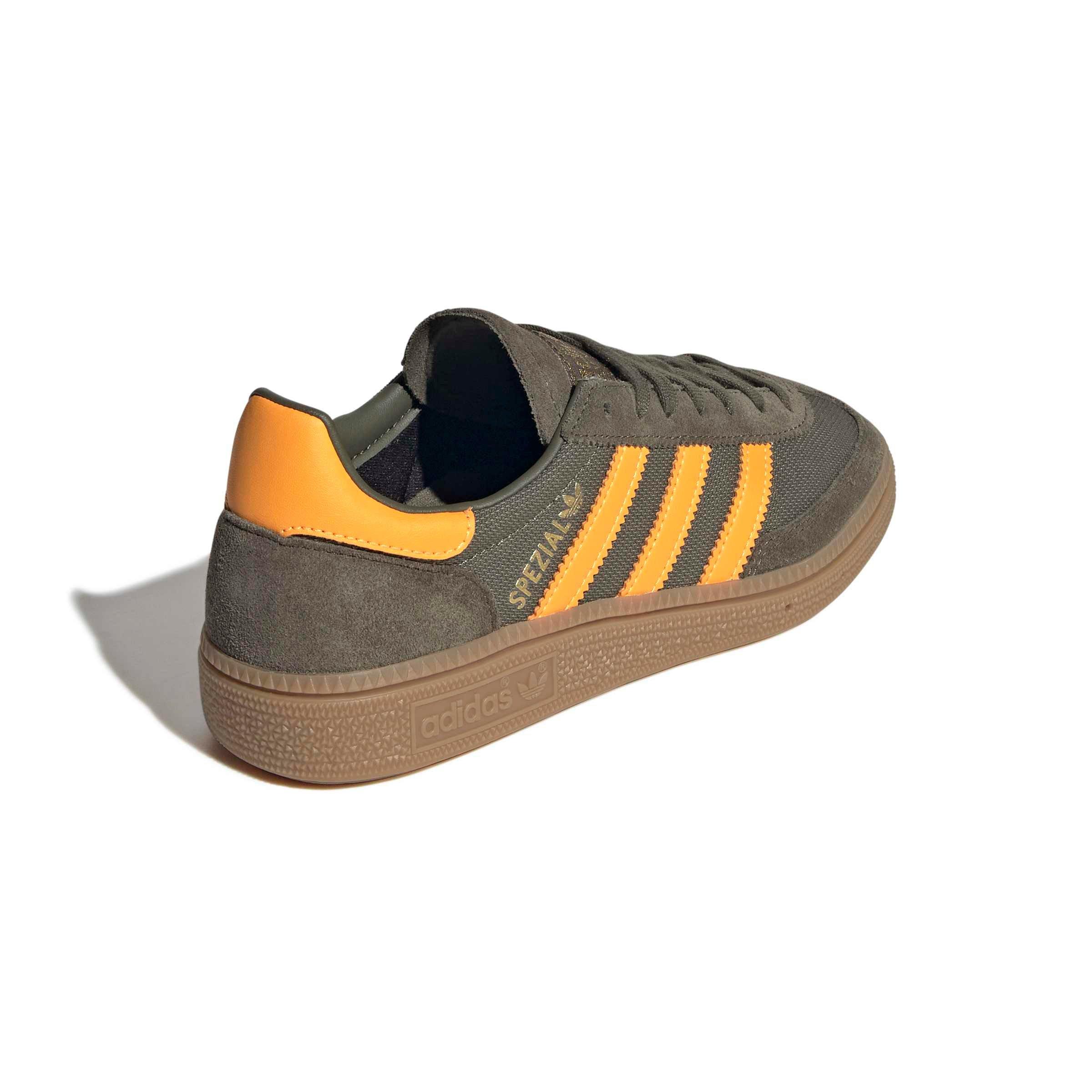 adidas Originals Handball Spezial "Olive Strata/Pure Tangerine/Gum 4" Grade School Boys' Shoe - OLIVE/TANGERINE/GUM Thumbnail View 4
