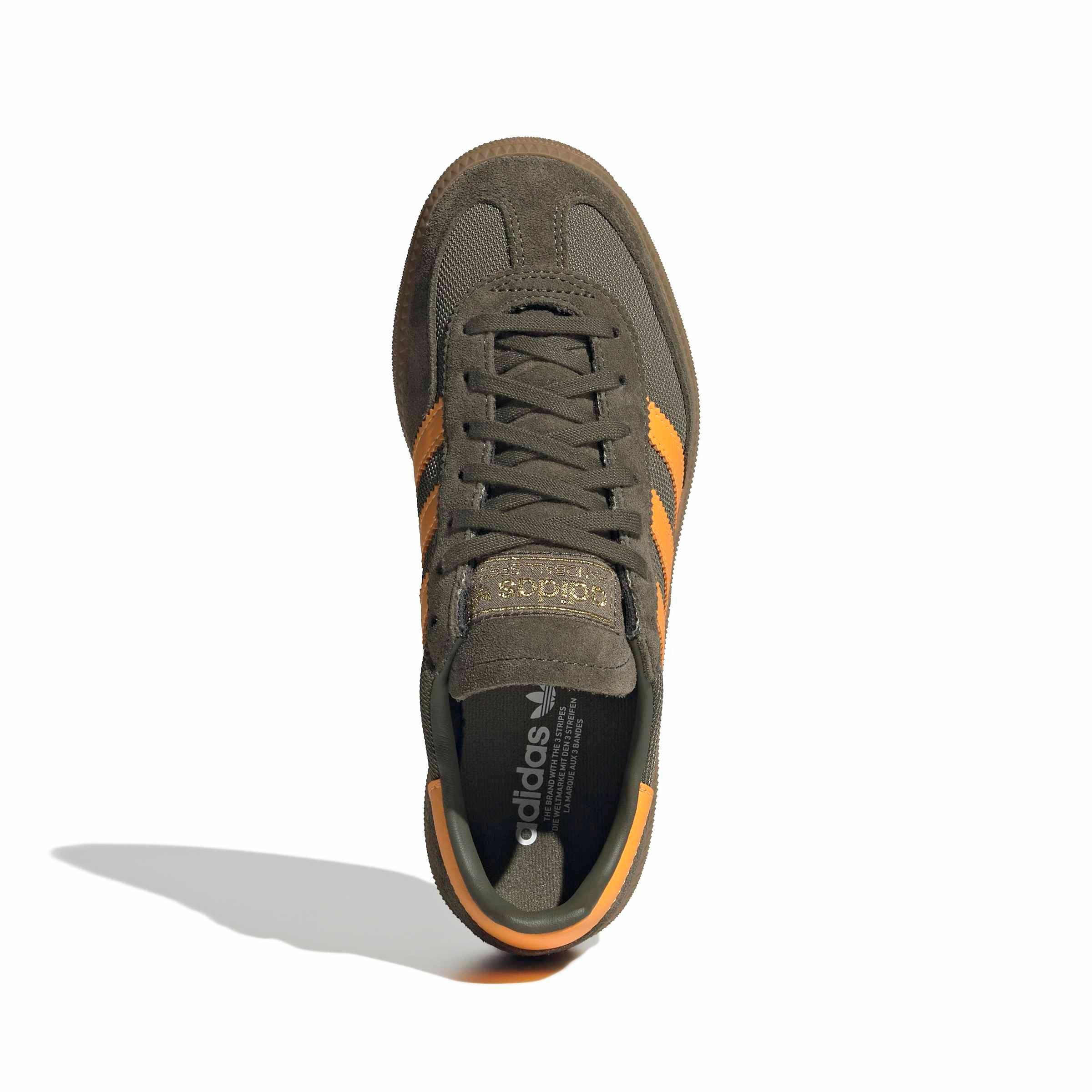 adidas Originals Handball Spezial "Olive Strata/Pure Tangerine/Gum 4" Grade School Boys' Shoe - OLIVE/TANGERINE/GUM Thumbnail View 5