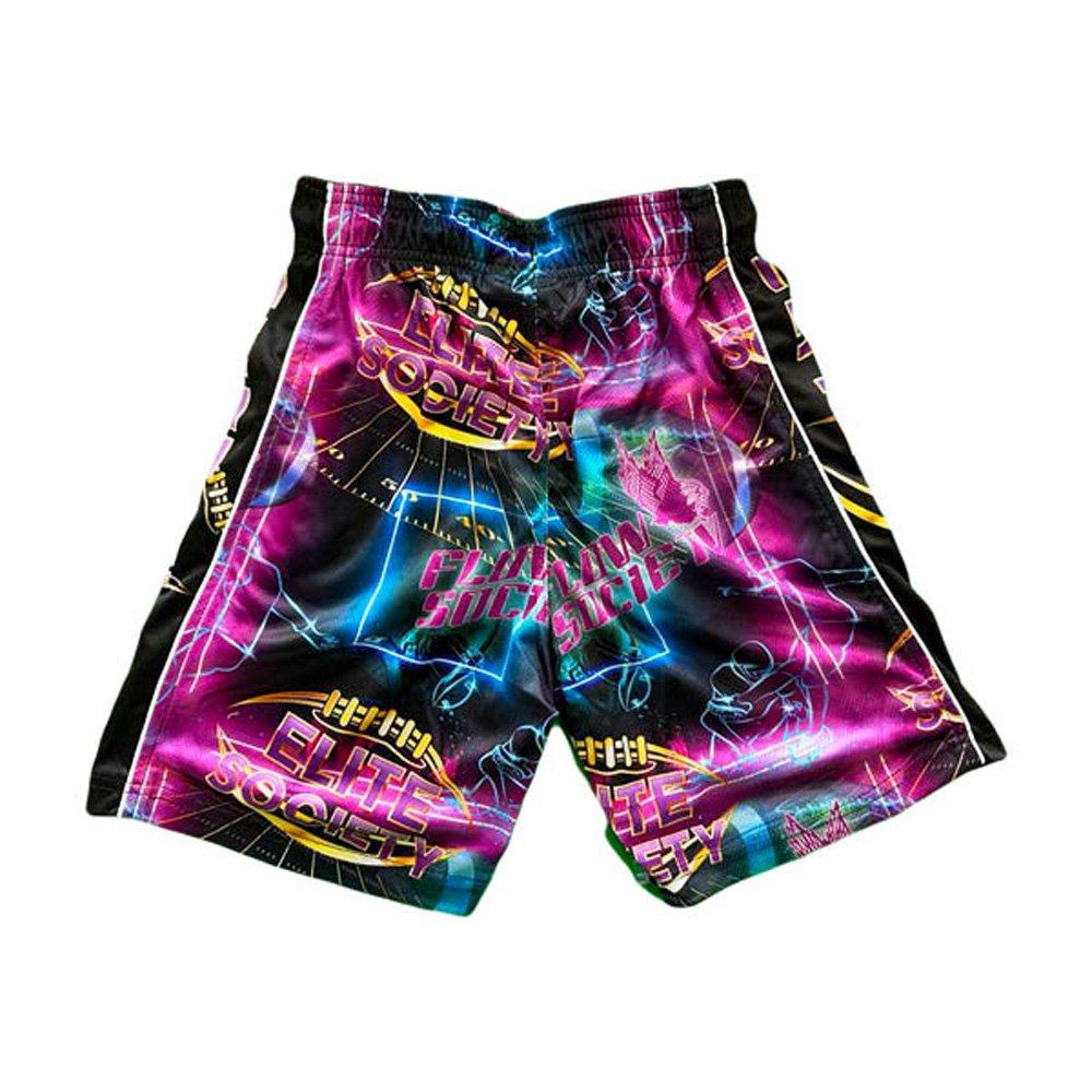 Flow Society Elite Football Big Boys' Black/Neon Purple Shorts