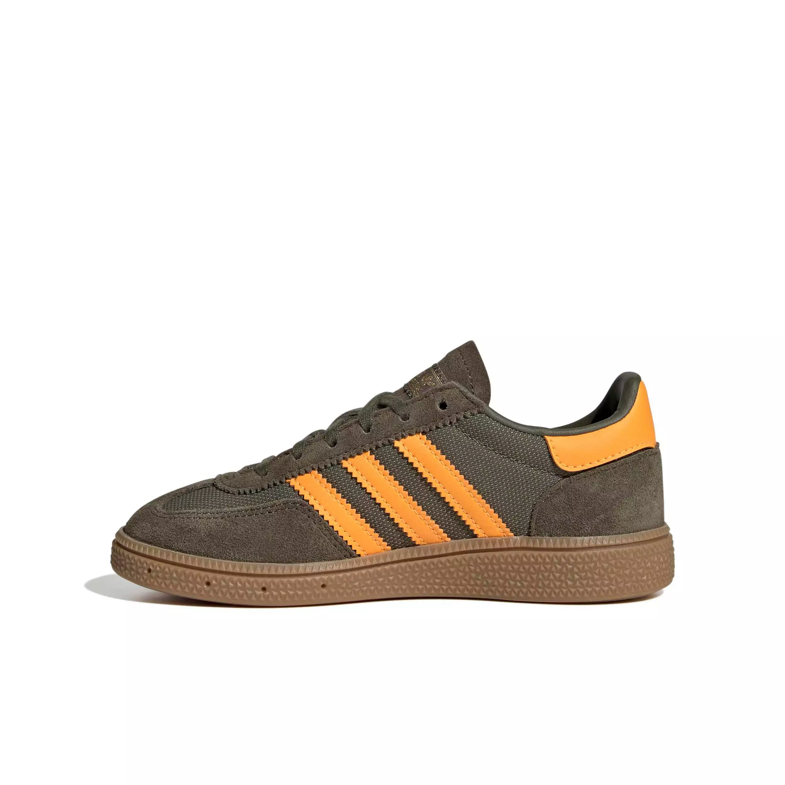 adidas Originals Handball Spezial "Olive Strata/Pure Tangerine/Gum Preschool Boys' Shoe - OLIVE/TANGERINE/GUM