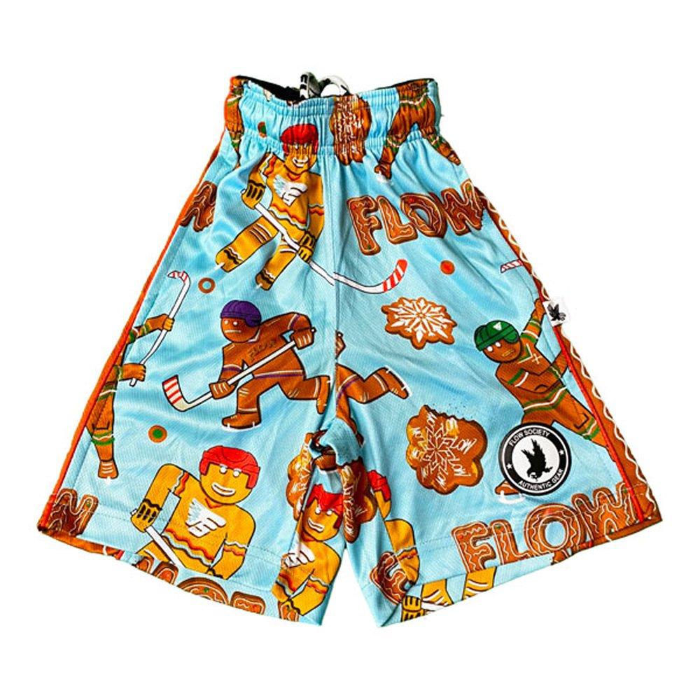 Flow Society Big Boys' Gingerbread Hockey Shorts - Aqua - AQUA Thumbnail View 1