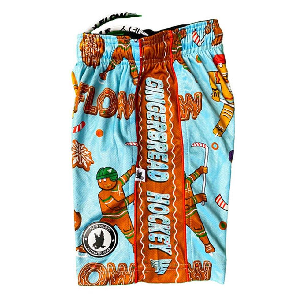 Flow Society Big Boys' Gingerbread Hockey Shorts - Aqua - AQUA Thumbnail View 3