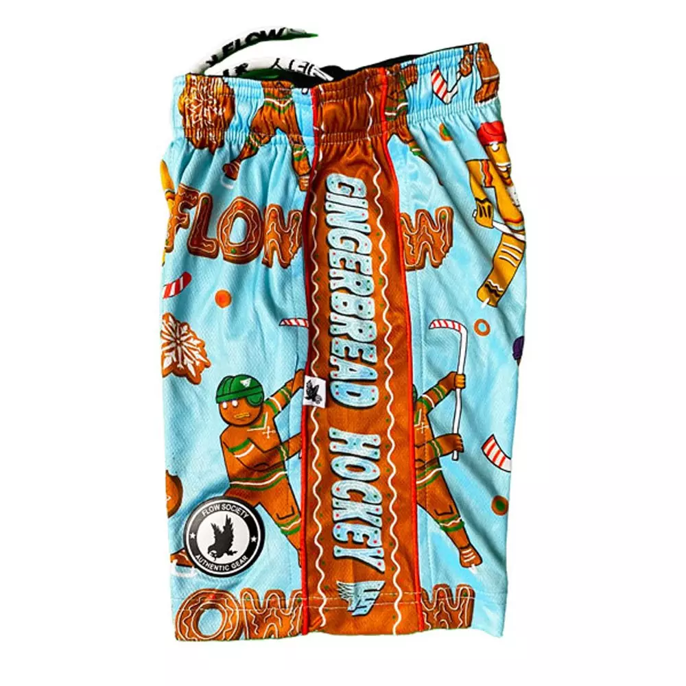 Flow Society Big Boys' Gingerbread Hockey Shorts -Aqua - AQUA