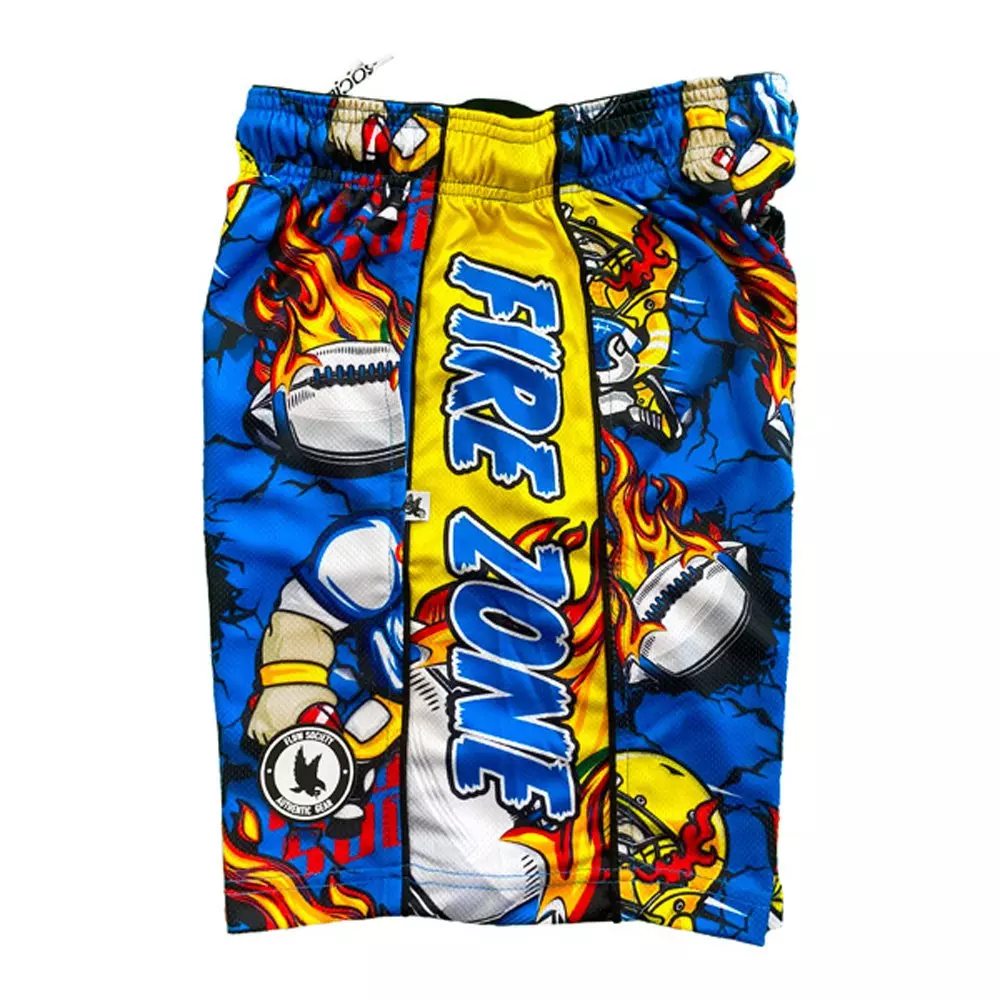 Flow Society Big Boys' Fire Zone Football Shorts -Blue - BLUE