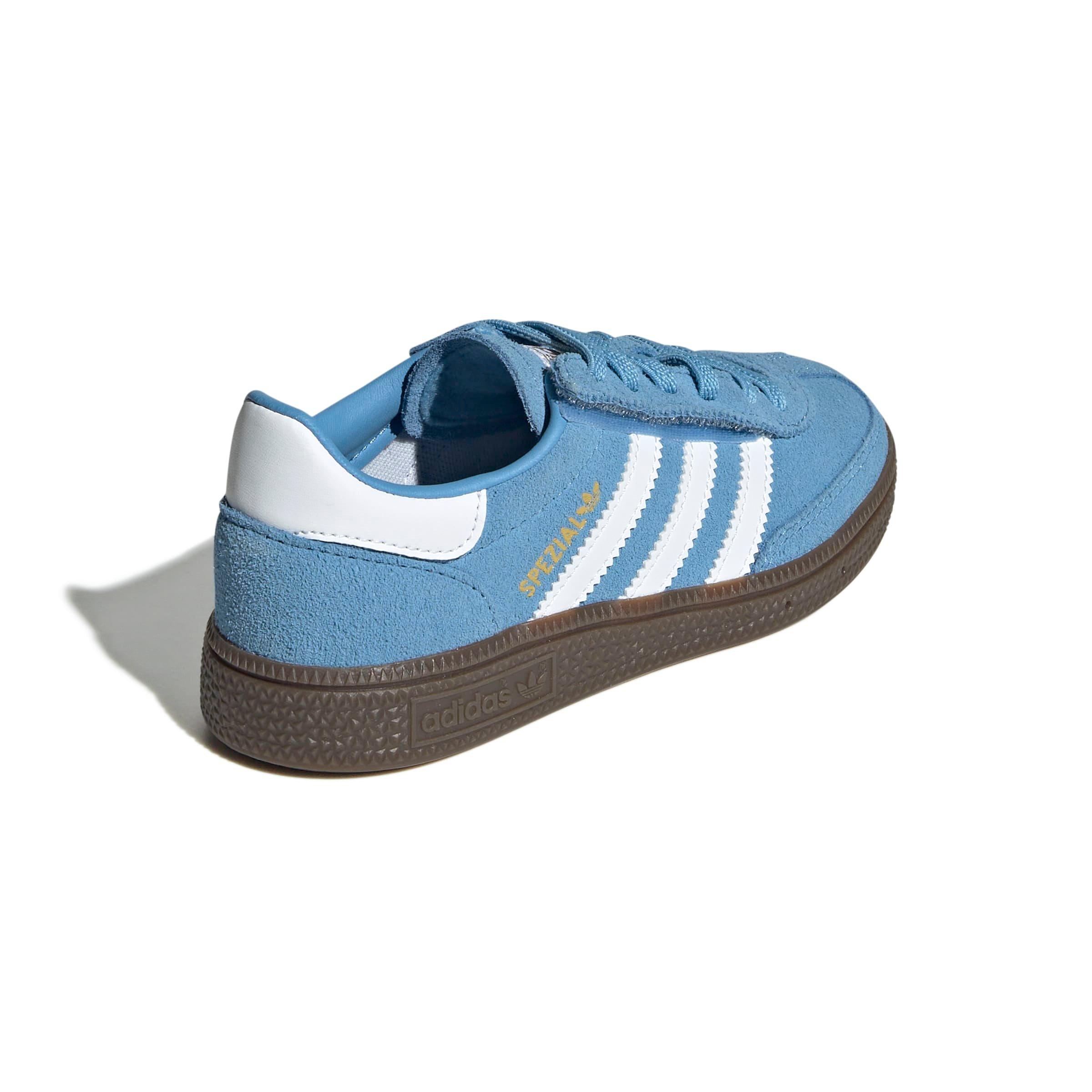 adidas Originals Handball Spezial CCEL "Light Blue/Ftwr White/Gum 5" Preschool Boys' Shoe - LT BLUE/WHITE/GUM Thumbnail View 4
