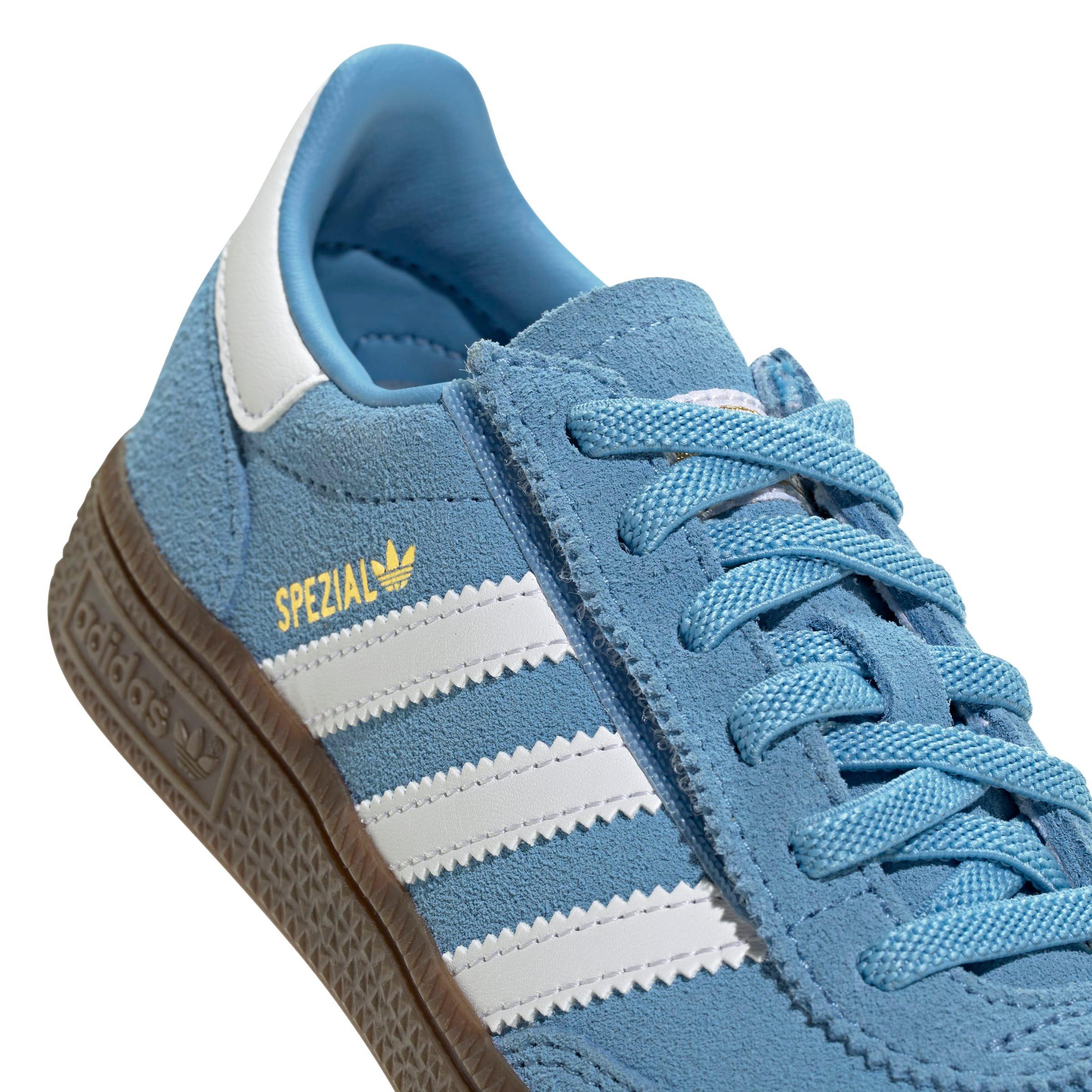adidas Originals Handball Spezial CCEL "Light Blue/Ftwr White/Gum 5" Preschool Boys' Shoe - LT BLUE/WHITE/GUM Thumbnail View 8