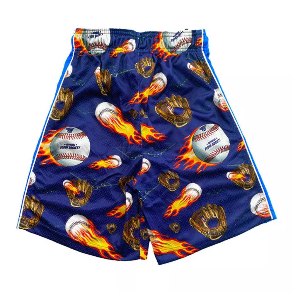 Flow Society Big Boys' Fastball Baseball Shorts - Navy - NAVY