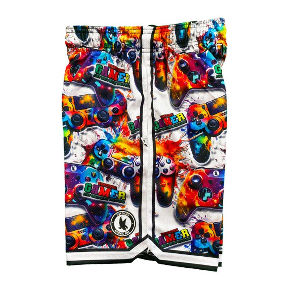 Flow Society Big Boys' Gamer Flow Shorts - White - WHITE Thumbnail View 3