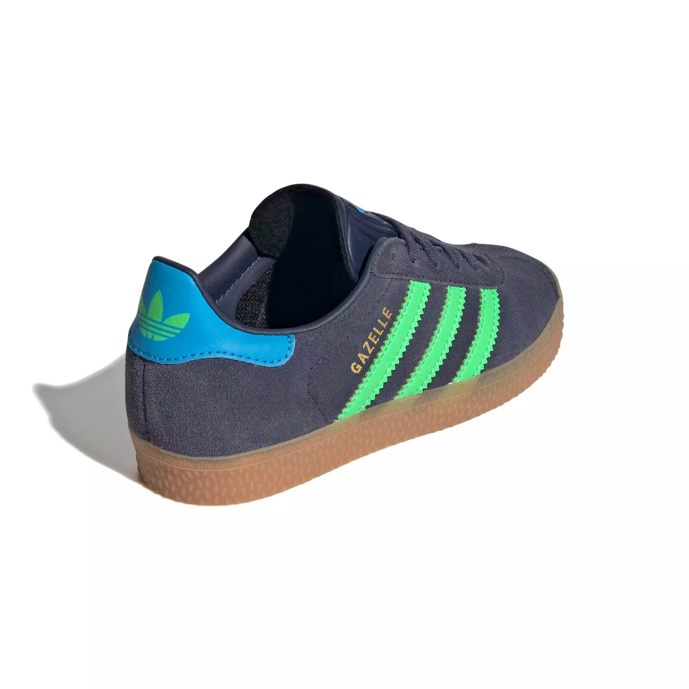 adidas Originals Gazelle "Shadow Navy/Screaming Green/Lucid Aquamarine" Preschool Boys' Shoe - NAVY/GREEN/AQUAMARINE