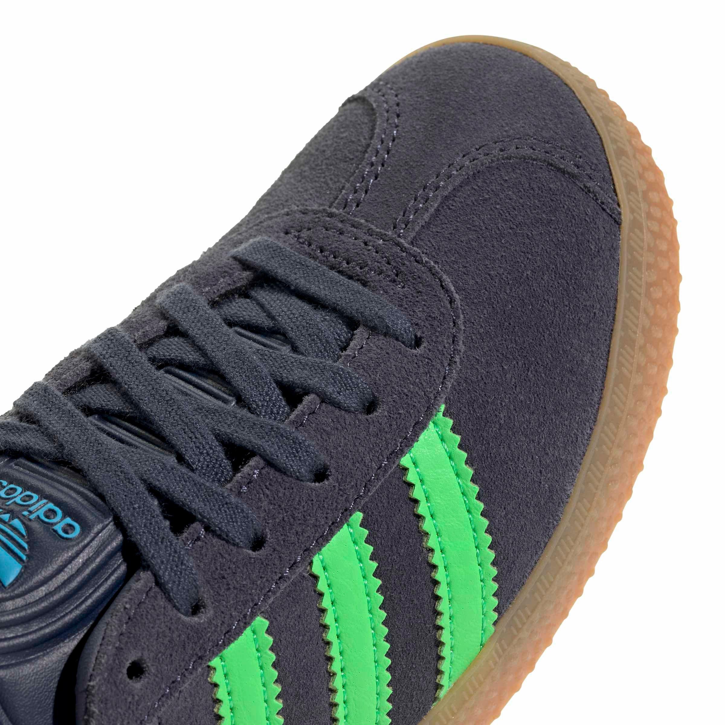 adidas Originals Gazelle "Shadow Navy/Screaming Green/Lucid Aquamarine" Preschool Boys' Shoe - NAVY/GREEN/AQUAMARINE Thumbnail View 7