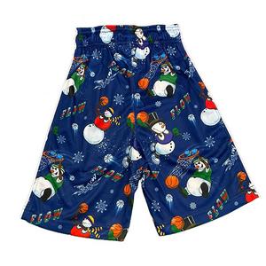 Flow Society Big Boys' Snowman Frosty Bball Shorts -Blue