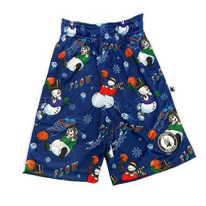 Flow Society Big Boys' Snowman Frosty Bball Shorts -Blue